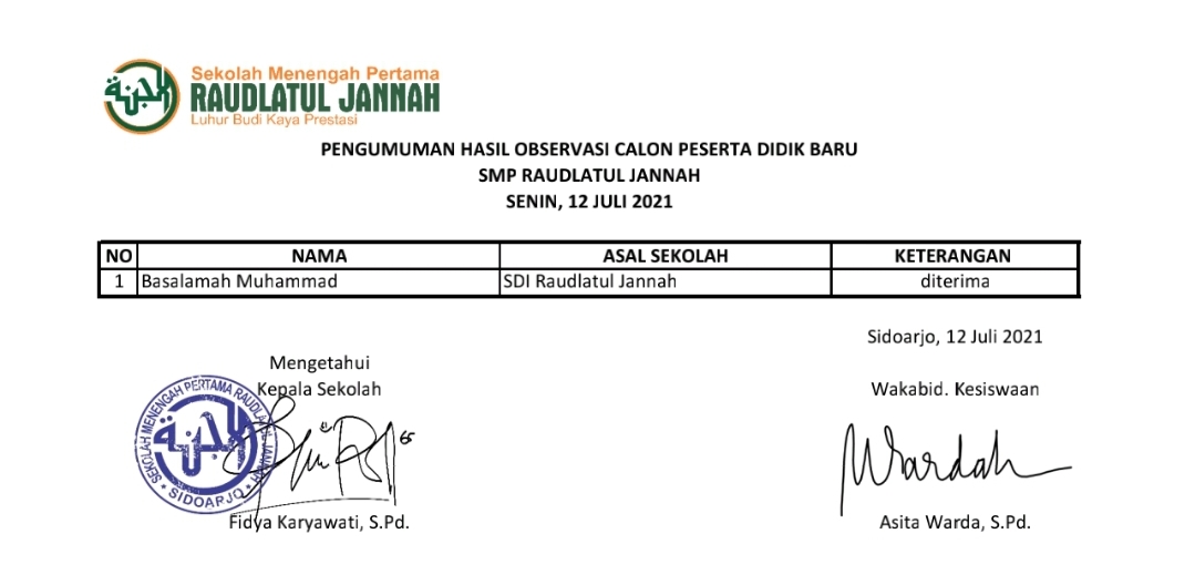raudlatul jannah