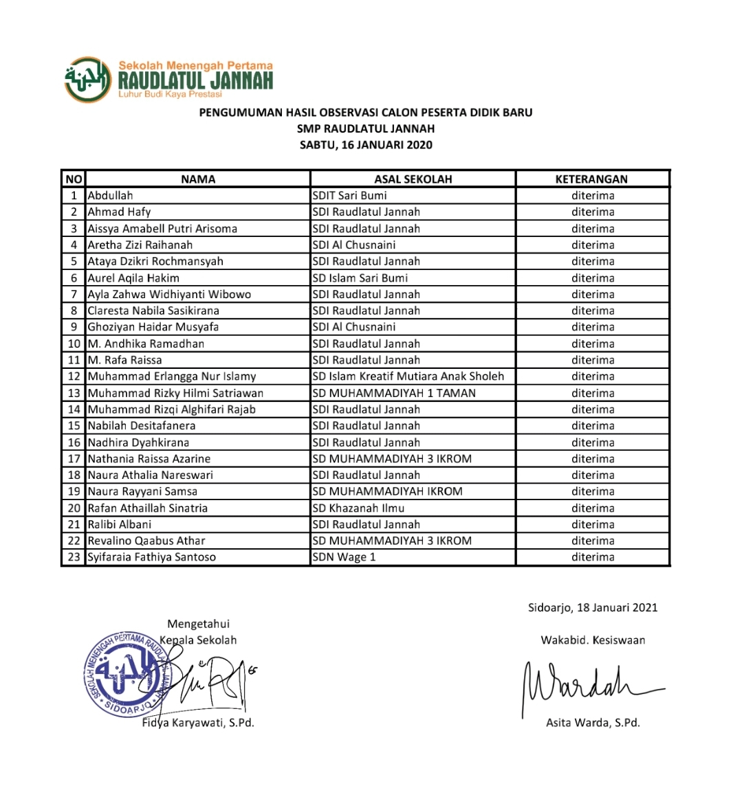 raudlatul jannah